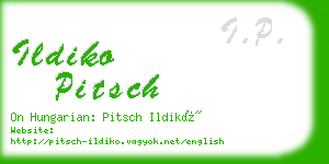 ildiko pitsch business card